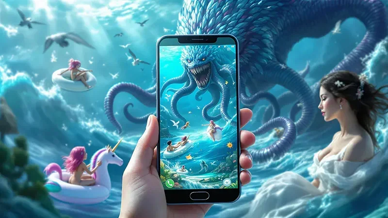 Visual layar permainan mobile bertema target dan aksi untuk kategori CEMARA77